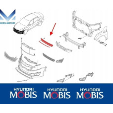 MOBIS РЕШЕТКА НИЖНЯЯ ПЕРЕДНЕГО БАМПЕРА KIA OPTIMA K5 2010-15